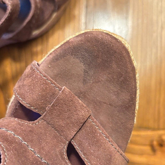 UGG Women's Chocolate Suede Wedges - Picture 8 of 16